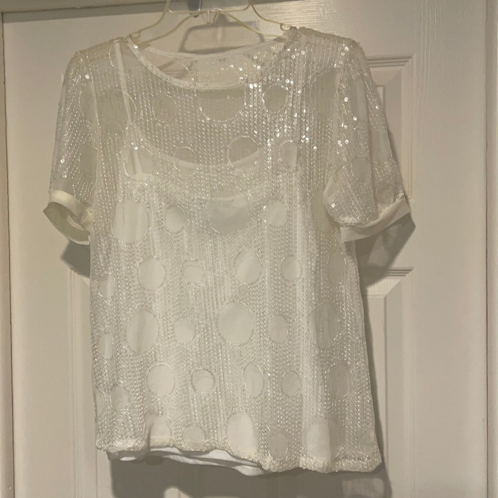 Anthropologie sequin top